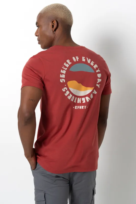 Graphic T-Shirt _ 160533 _ Rust sold by Refinery