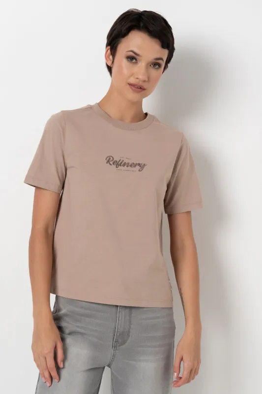 Slim Fit T-Shirt _ 157814 _ Stone sold by Refinery