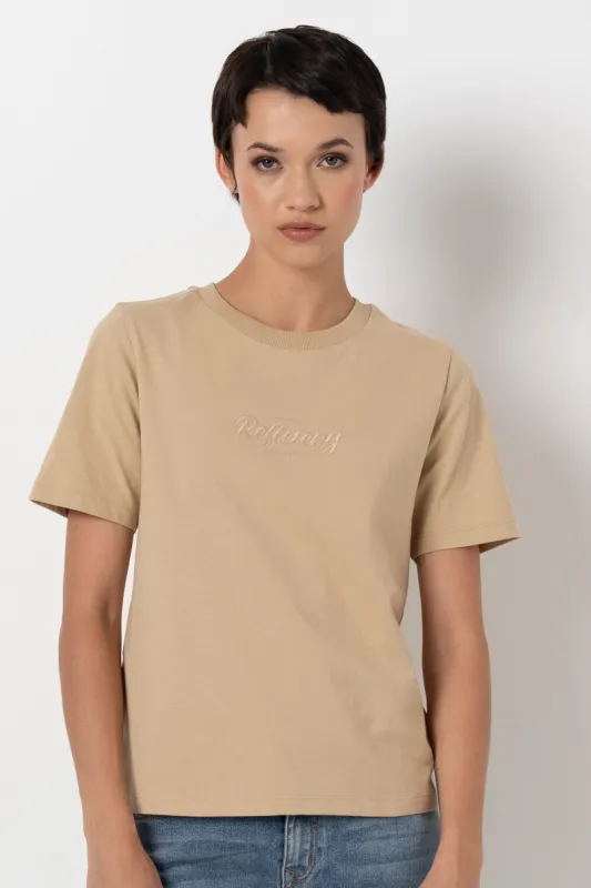 Slim Fit T-Shirt _ 157818 _ Brown sold by Refinery