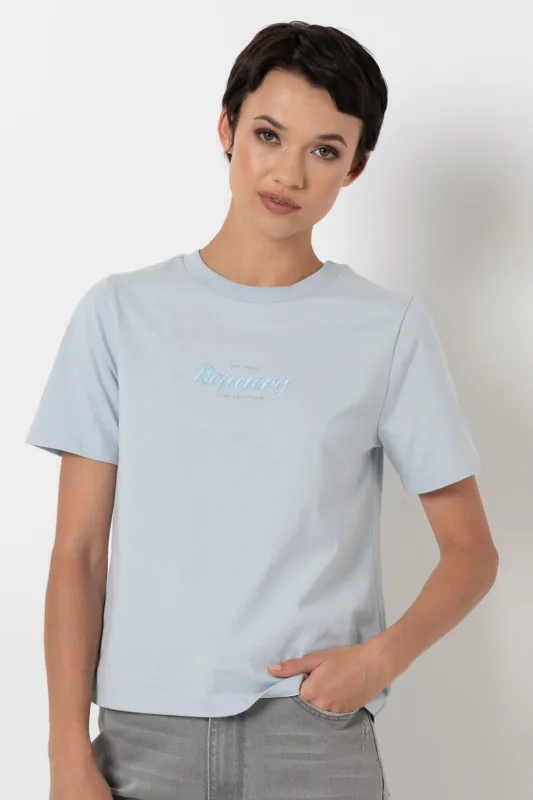 Slim Fit T-Shirt Light Blue sold by Refinery
