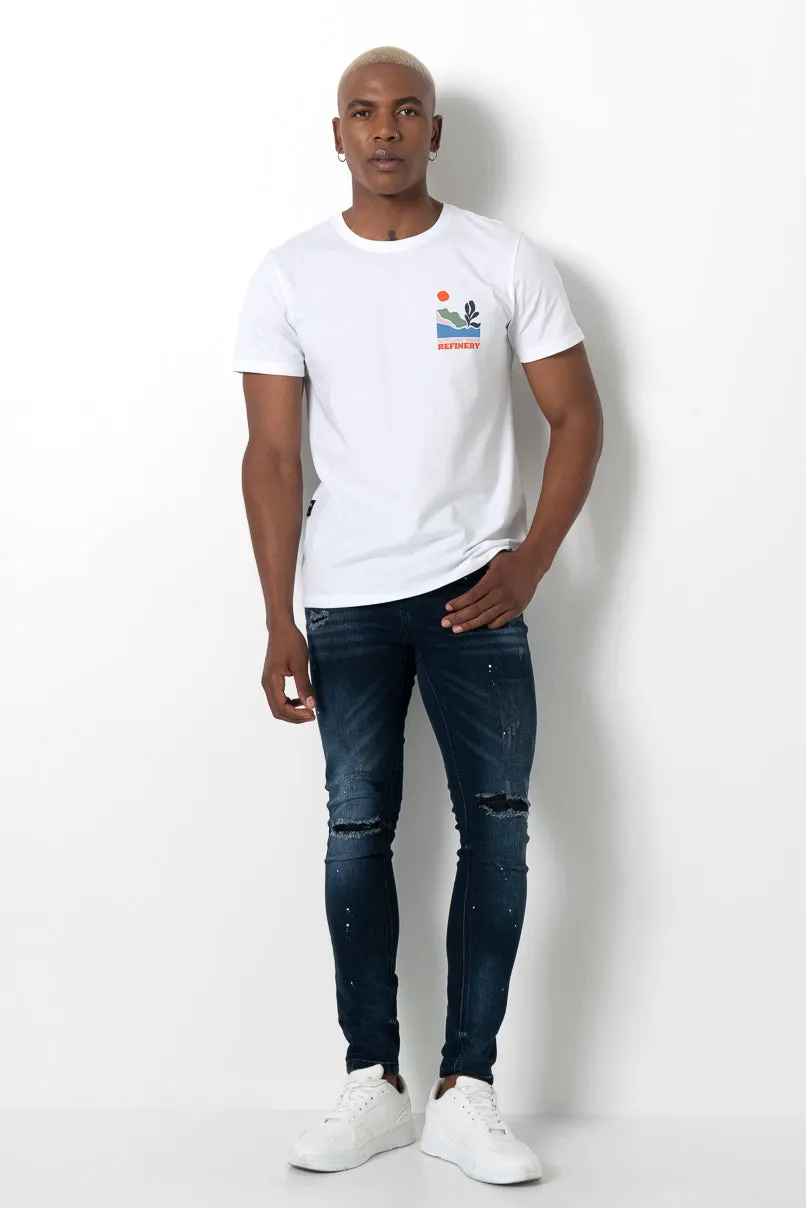 RF10 Dark Wash Ripped Skinny Jeans sold by Refinery