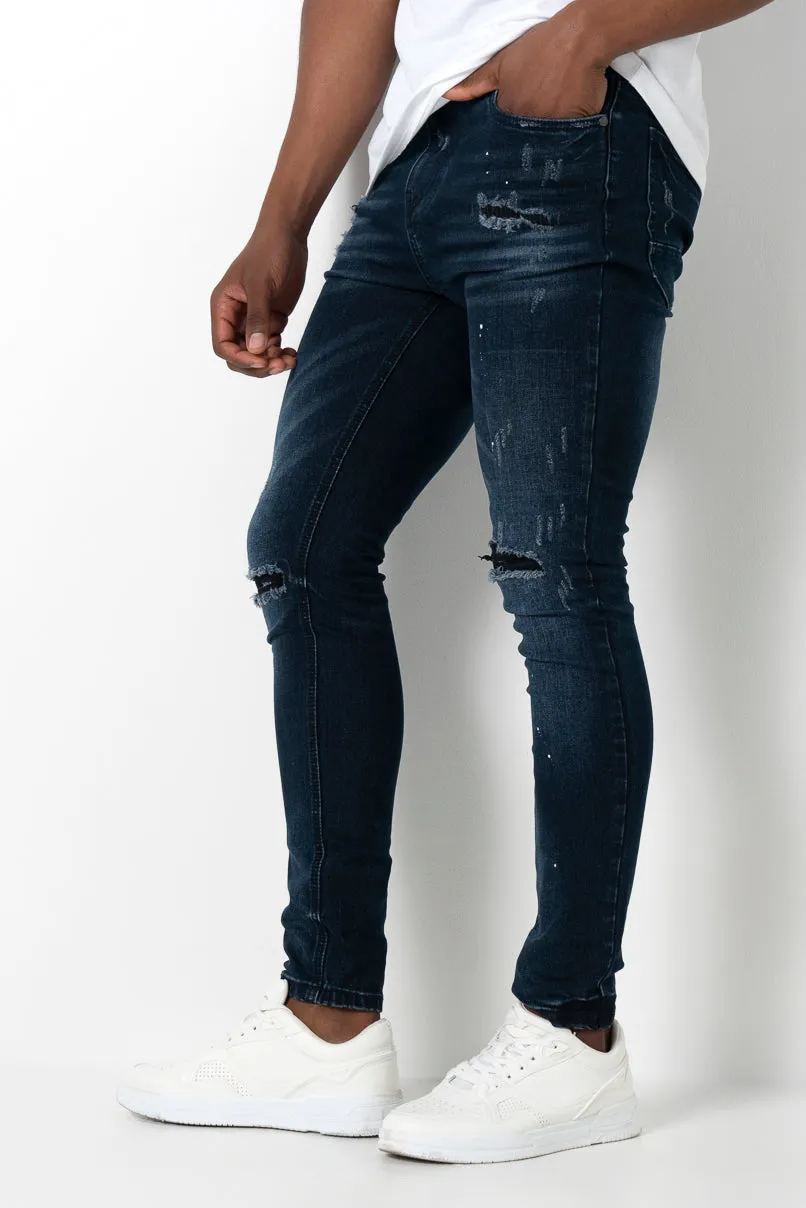 RF10 Dark Wash Ripped Skinny Jeans sold by Refinery product image thumbnail 5