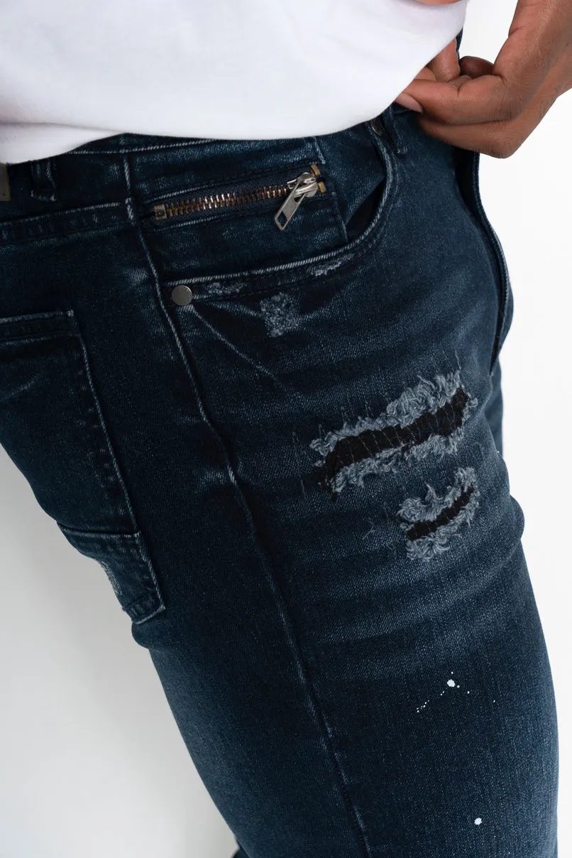 RF10 Dark Wash Ripped Skinny Jeans sold by Refinery product image thumbnail 4