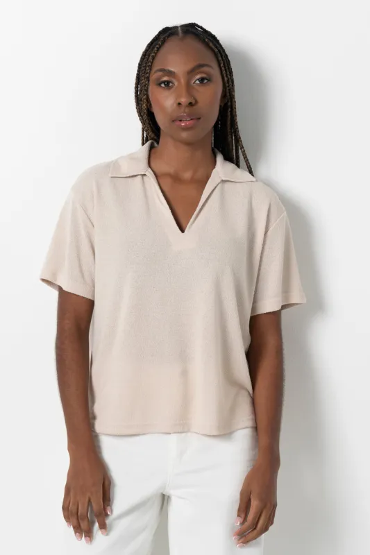 Split Collar Top sold by Refinery