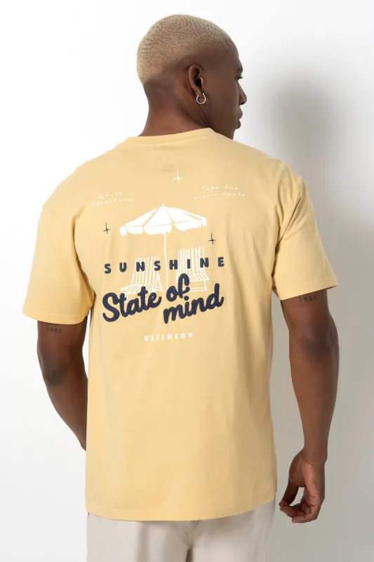 Graphic T-Shirt _ 166481 _ Ochre sold by Refinery