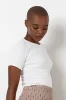 Fitted Ribbed T-Shirt White sold by Refinery