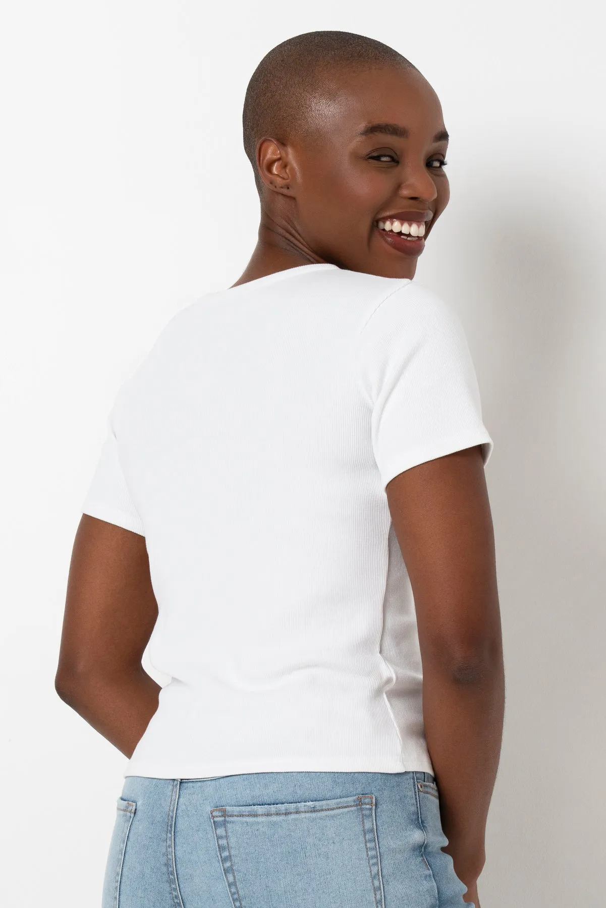 Fitted Ribbed T-Shirt sold by Refinery product image thumbnail 2