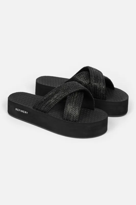 Raffia Sandal sold by Refinery