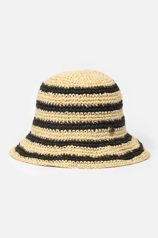 Raffia Stripe Hat sold by Refinery
