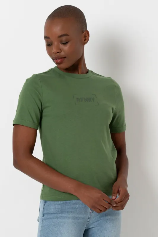 Slim Fit T-Shirt Green sold by Refinery