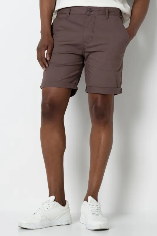 Chino Shorts - Brown sold by Refinery