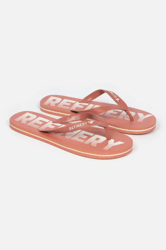 Stripe Print Flip Flop _ 165532 _ Red sold by Refinery