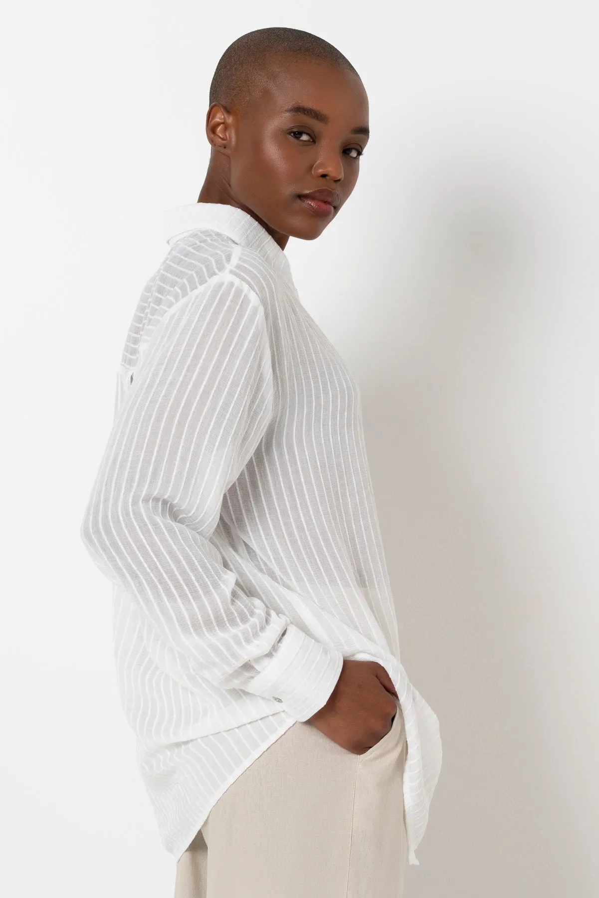 Sheer Relaxed Shirt sold by Refinery product image thumbnail 5