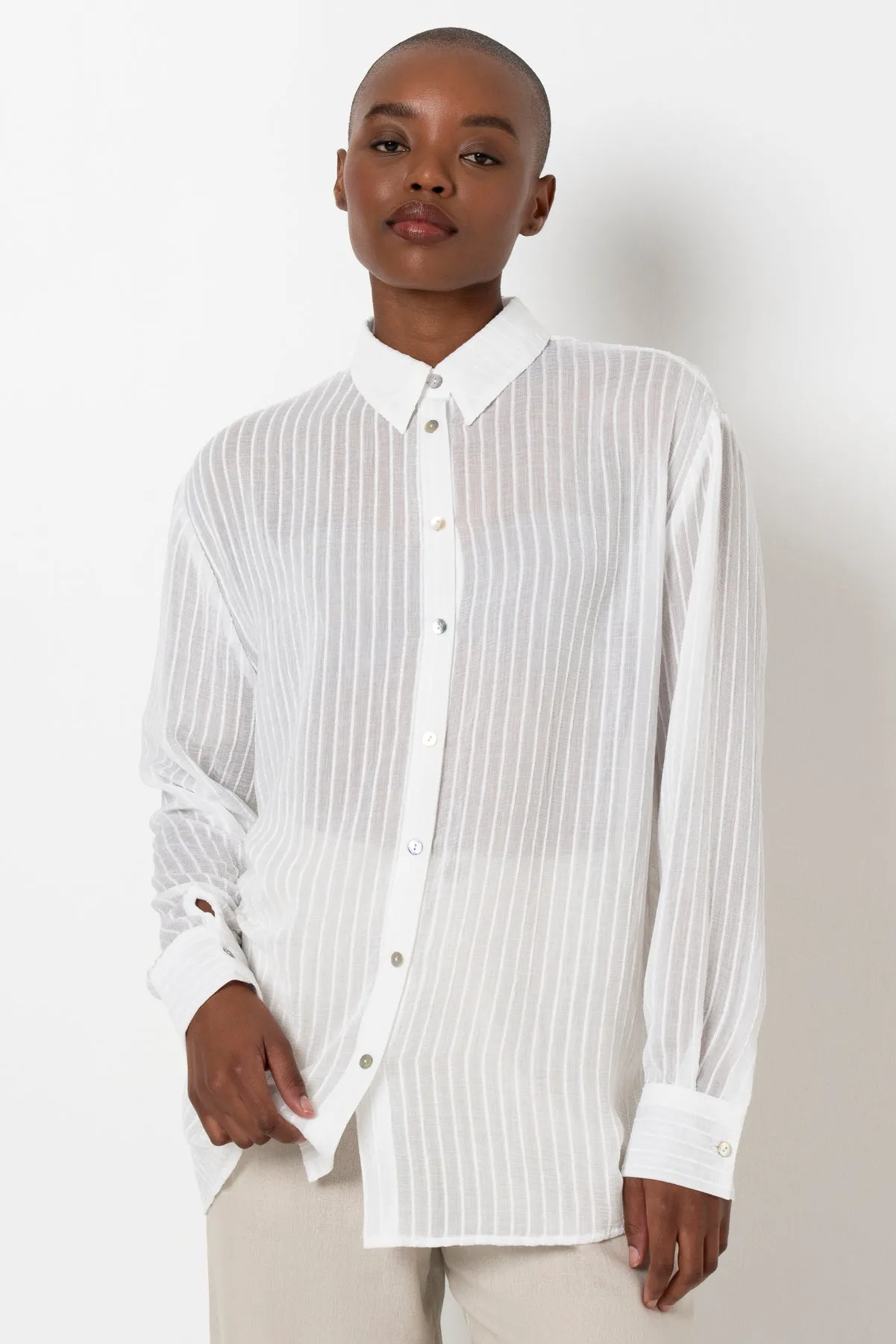 Sheer Relaxed Shirt sold by Refinery