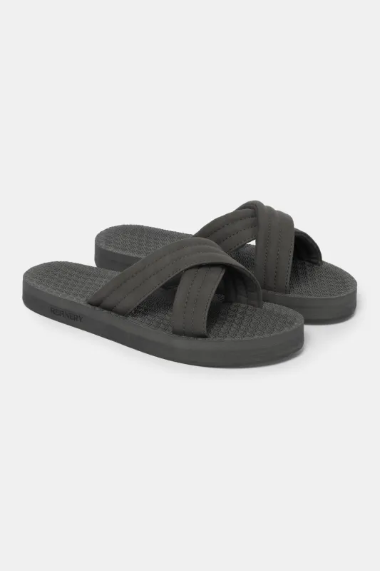 Crossover Puff Strap Sandal sold by Refinery