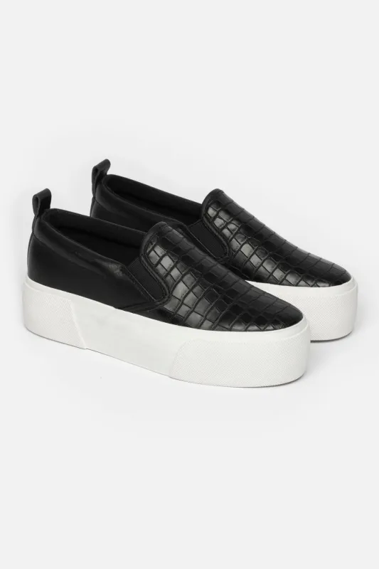 Platform Croc Slip On _ 165497 _ Black sold by Refinery