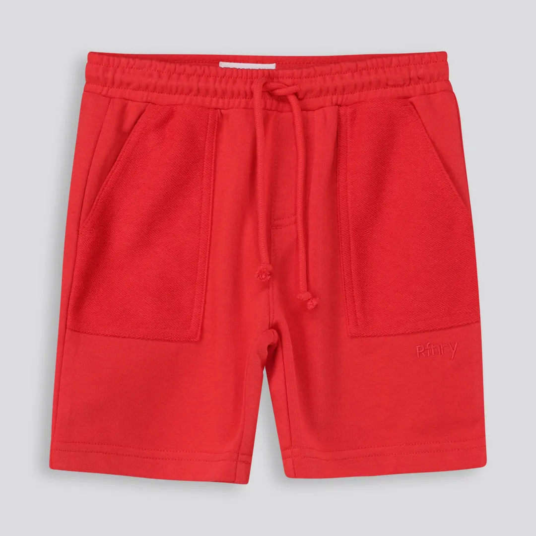 Boys Trackie Shorts Red sold by Refinery