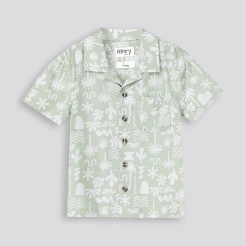 Boys Abstract Shirt - Green sold by Refinery