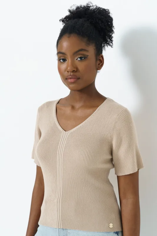 Rib Knit Top sold by Refinery