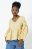 Tiered Sheer Top _ 163522 _ Yellow sold by Refinery