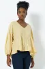 Tiered Sheer Top _ 163522 _ Yellow sold by Refinery