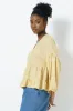 Tiered Sheer Top _ 163522 _ Yellow sold by Refinery
