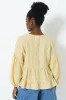 Tiered Sheer Top _ 163522 _ Yellow sold by Refinery