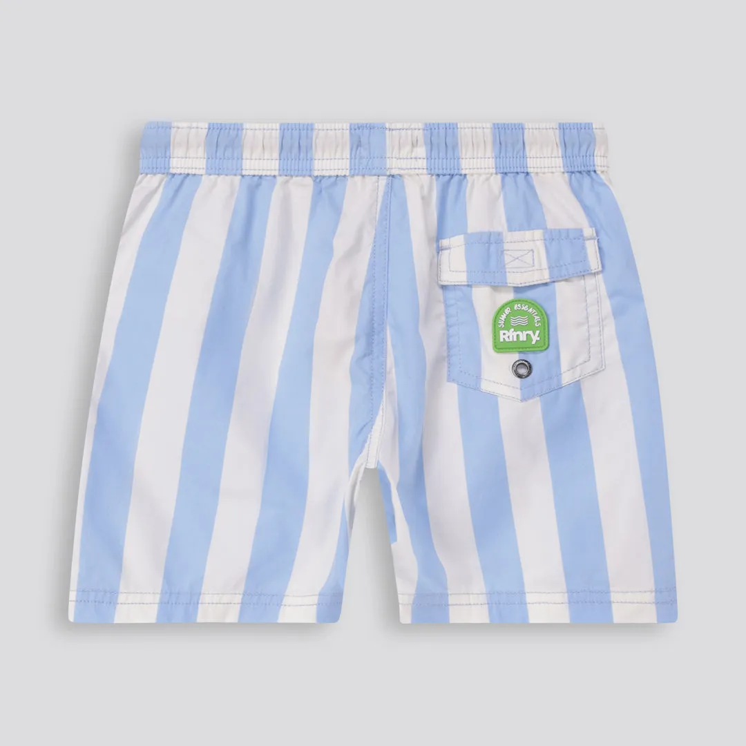 Boys Stripe Pool Shorts - Blue sold by Refinery product image thumbnail 2