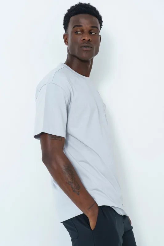 Oversized Pocket T-shirt - Light Grey sold by Refinery