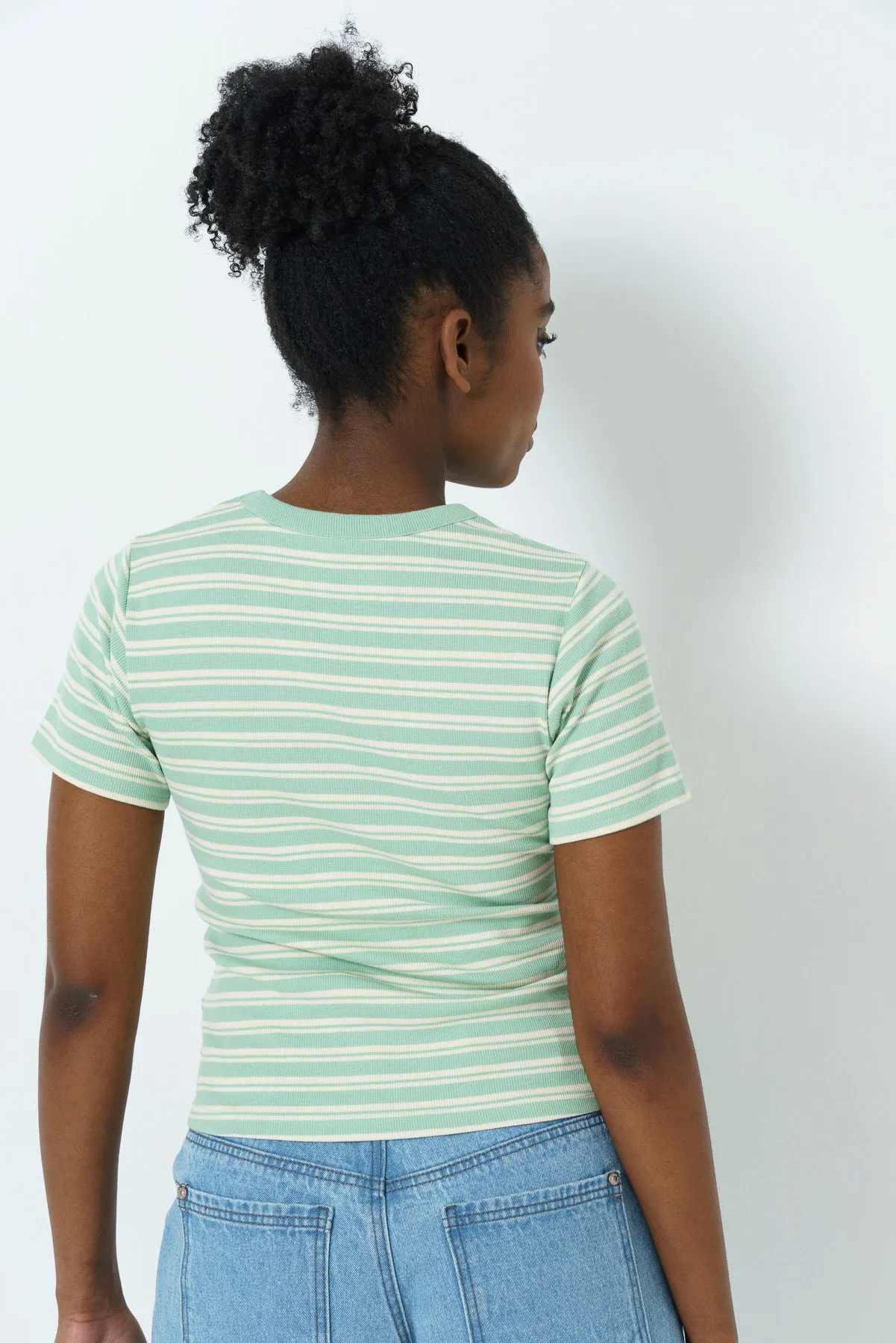 Ribbed Stripe T-Shirt sold by Refinery product image thumbnail 3
