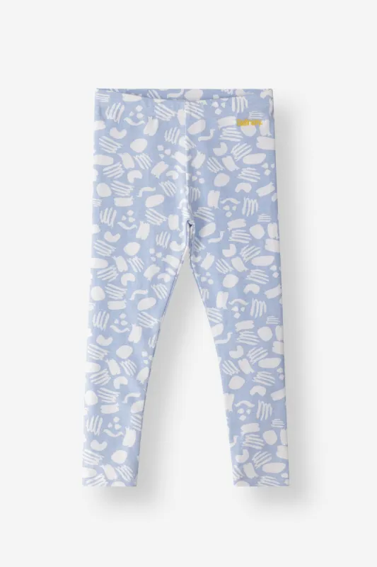 Girls Printed Leggings - Blue sold by Refinery