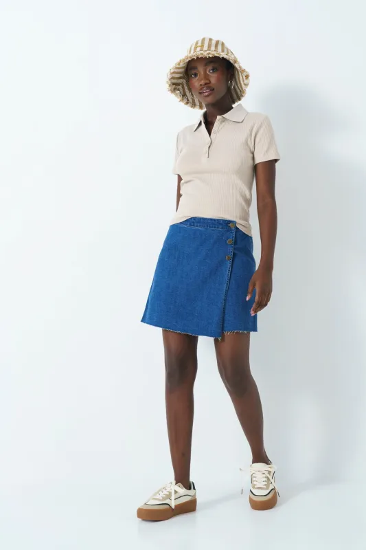Denim Skort sold by Refinery