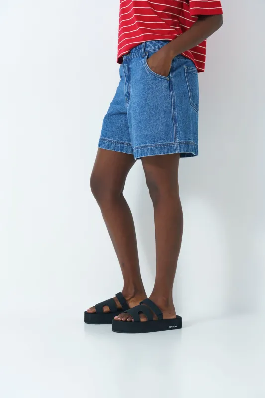 Relaxed Denim Shorts sold by Refinery