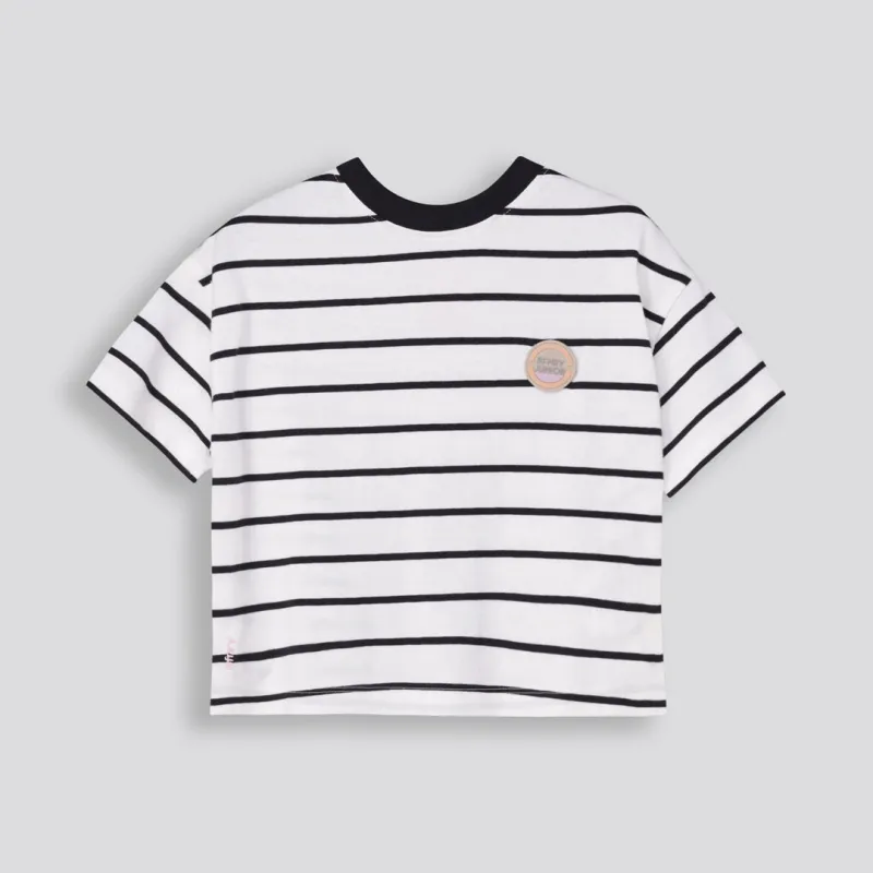 Girls Stripe Boxy Tee sold by Refinery