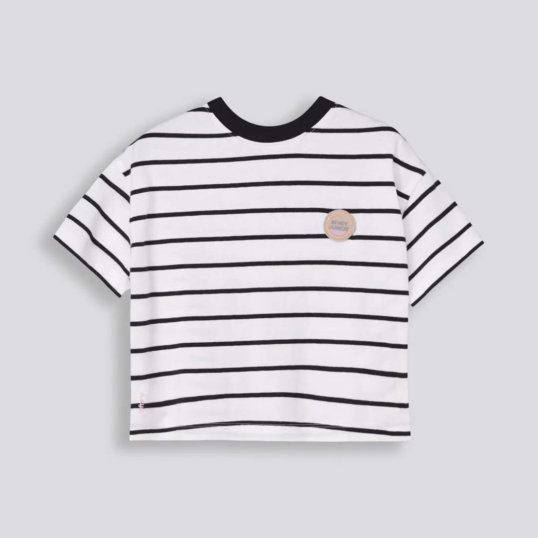 Girls Stripe Boxy Tee sold by Refinery