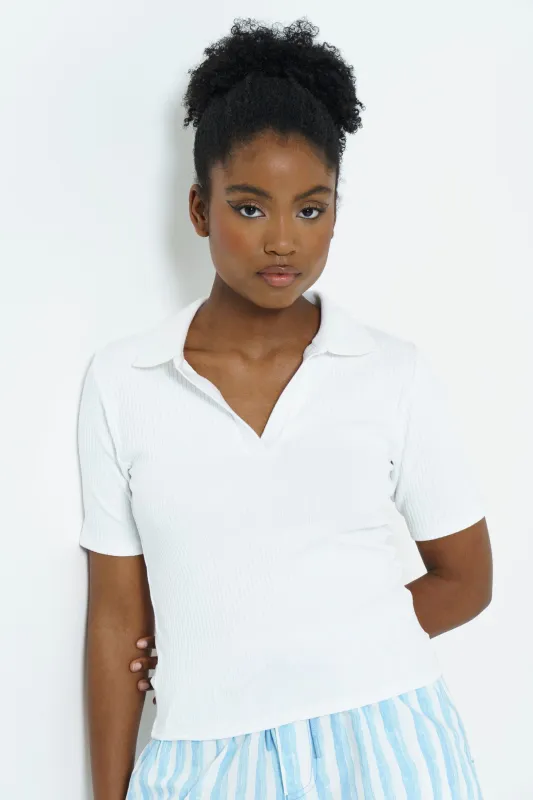 Split Collar T-Shirt made by Refinery