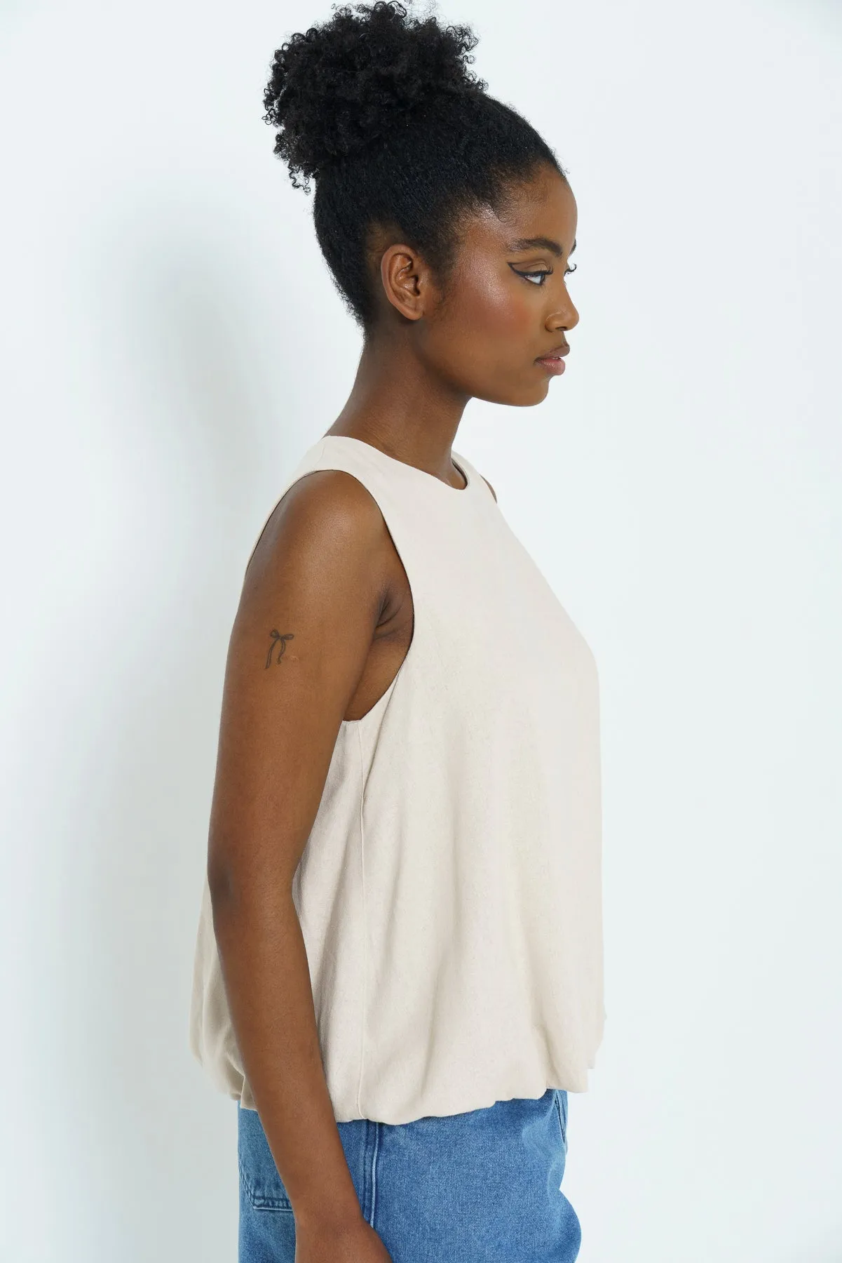 Bubble Hem Tank Top sold by Refinery