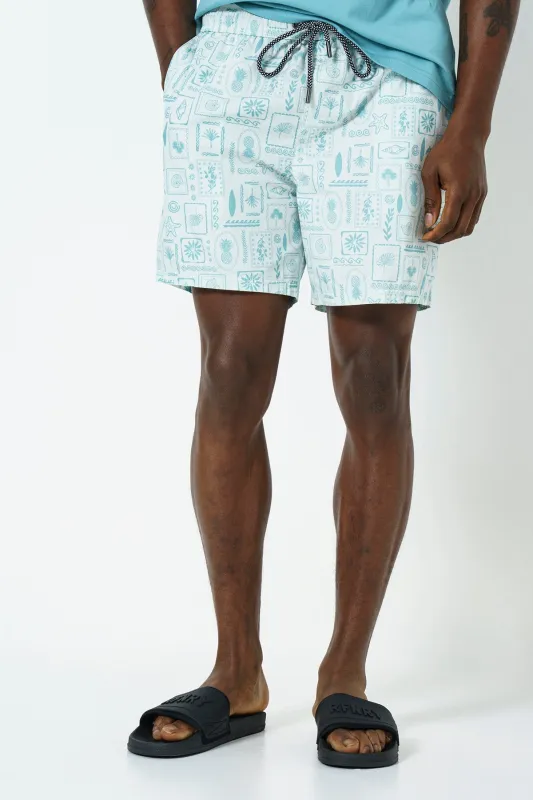 Graphic Pool Shorts sold by Refinery