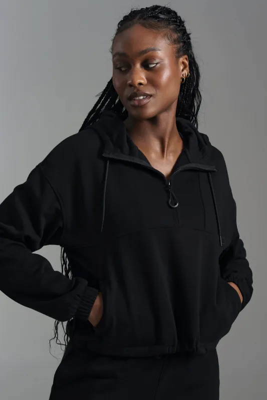 Quater Zip Fleece Hoodie sold by Refinery