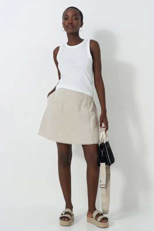 Frayed Hem Skort sold by Refinery