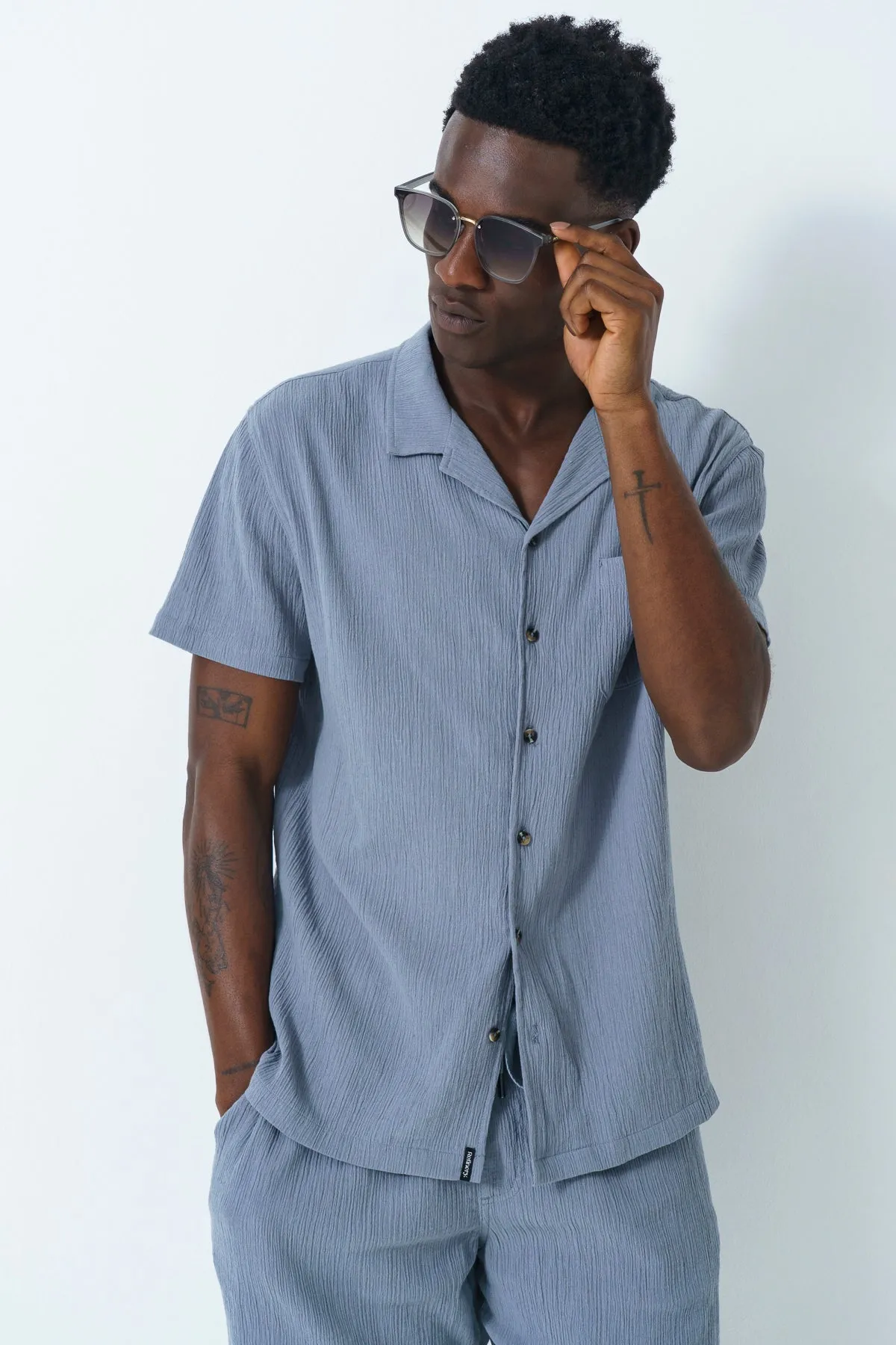 Crinkle Shirt sold by Refinery