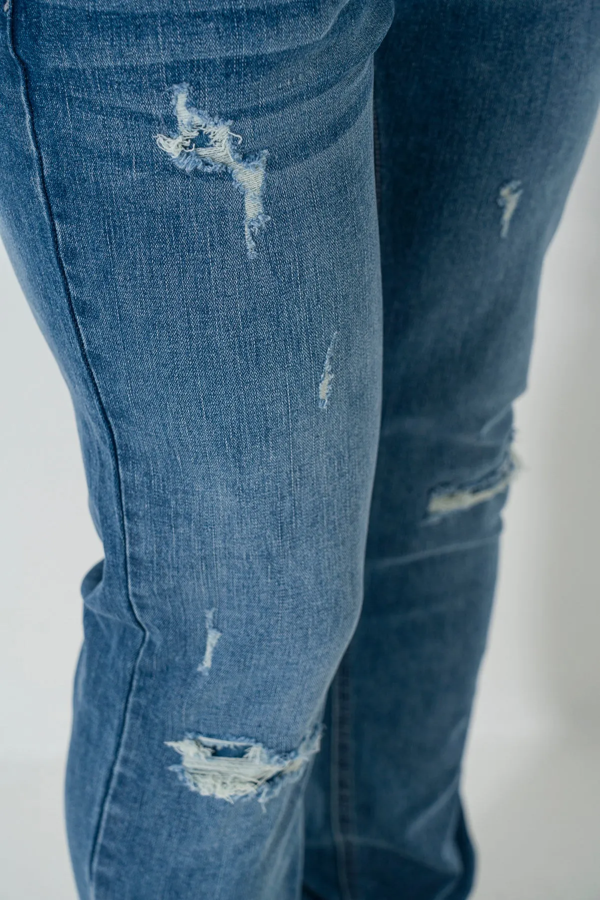 Mid Wash Skinny Jeans sold by Refinery product image thumbnail 3