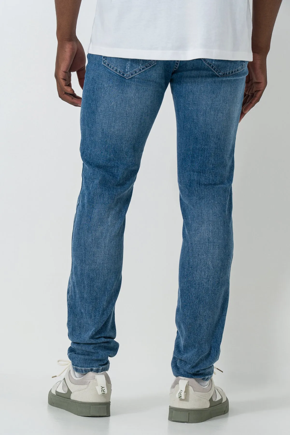 Mid Wash Skinny Jeans sold by Refinery product image thumbnail 4