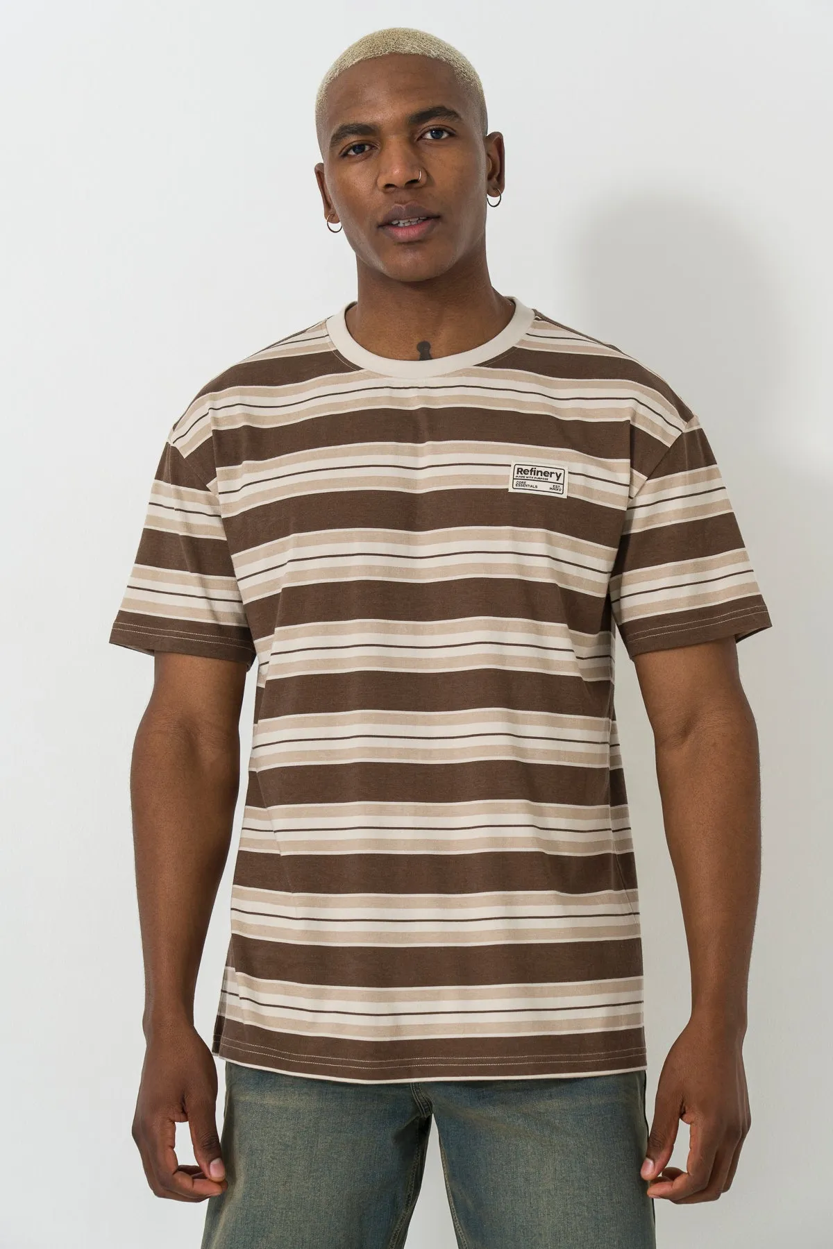 Stripe Oversized T-Shirt sold by Refinery product image thumbnail 2