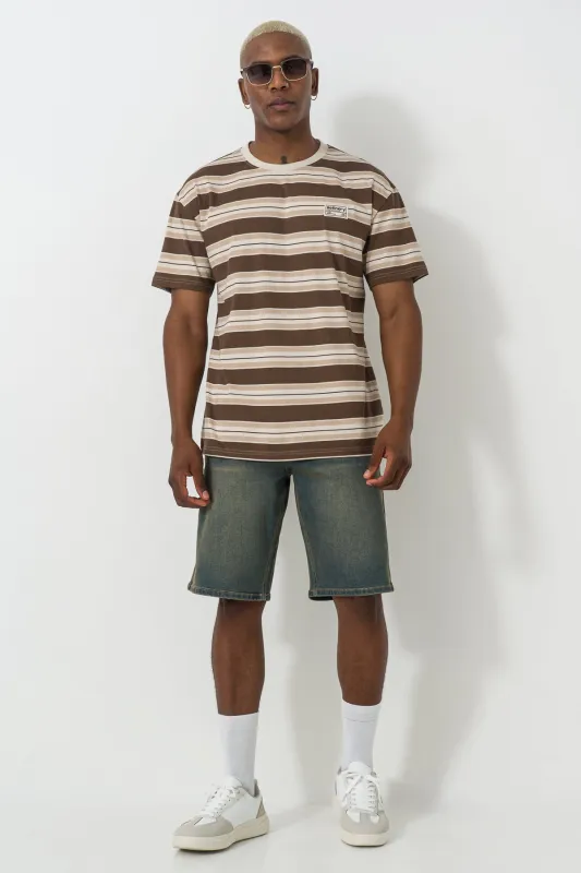 Stripe Oversized T-Shirt sold by Refinery