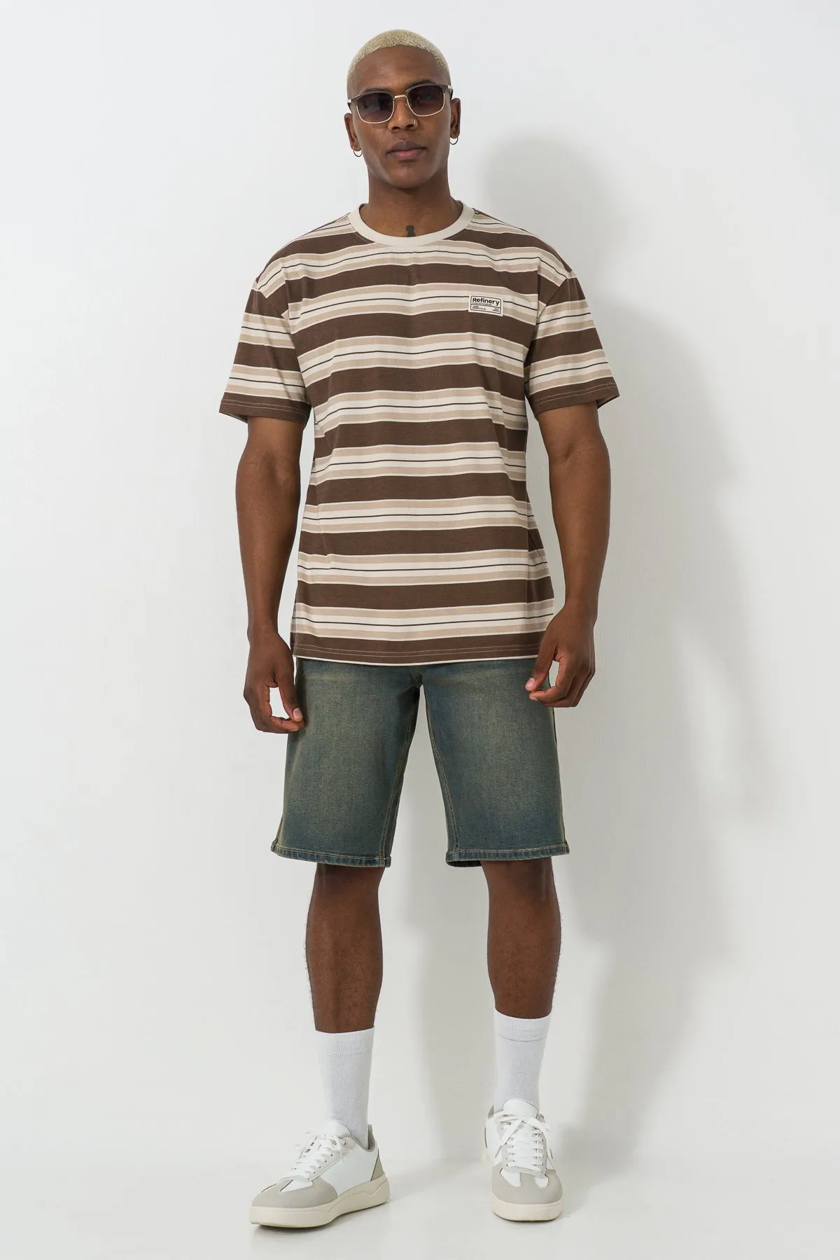 Stripe Oversized T-Shirt sold by Refinery