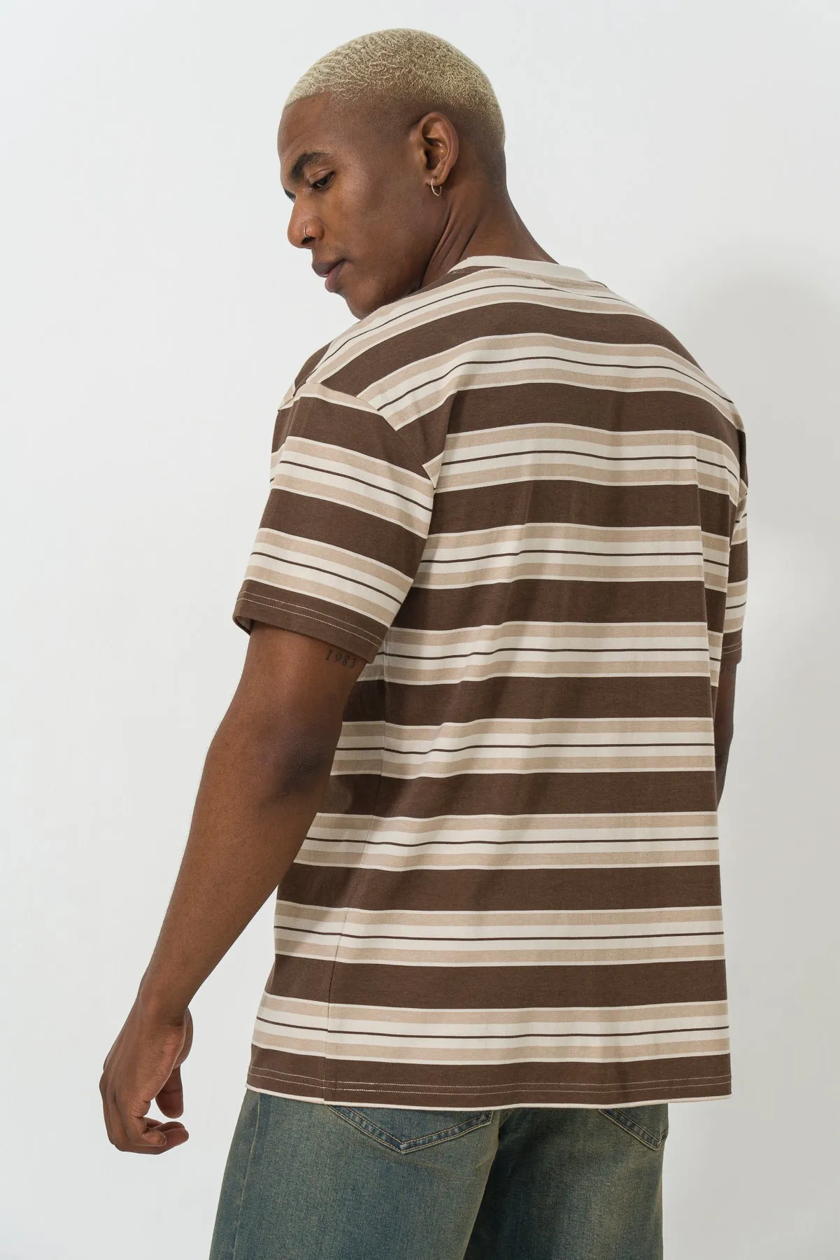Stripe Oversized T-Shirt sold by Refinery product image thumbnail 5