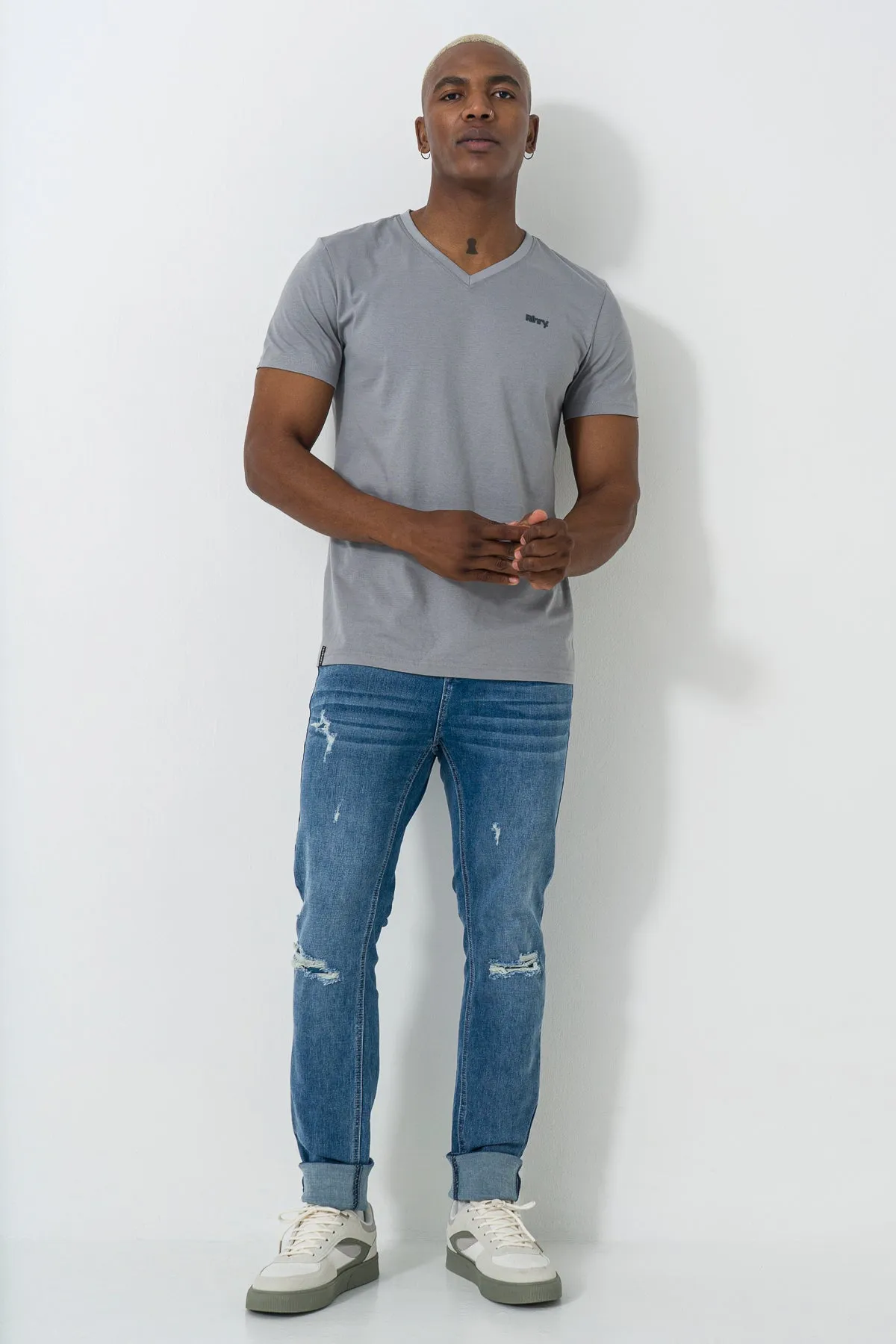 V-Neck T-Shirt sold by Refinery product image thumbnail 2