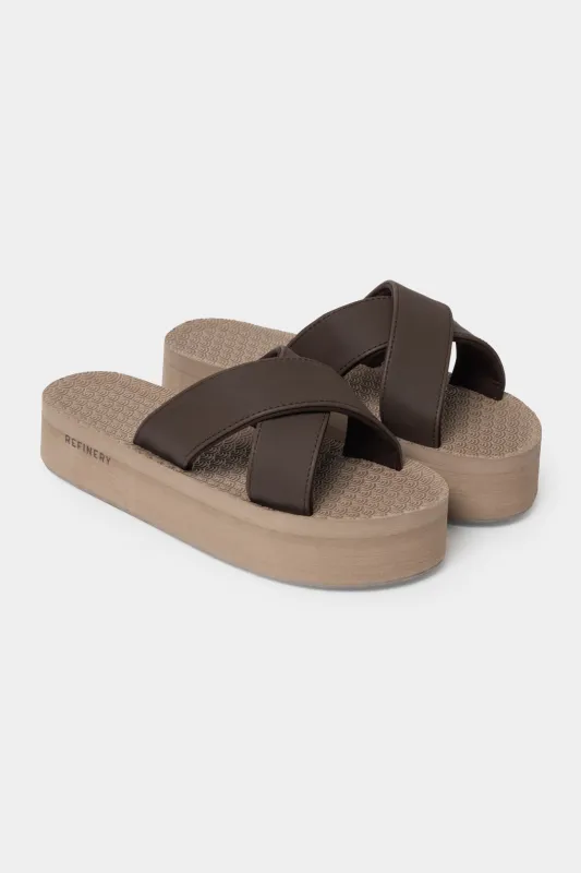 Crossover Platform Sandal sold by Refinery