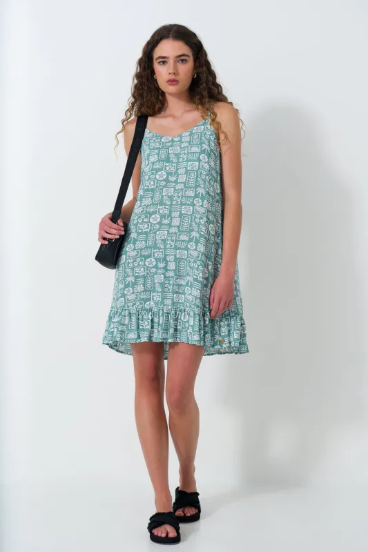 Frill Hem Strappy Dress sold by Refinery